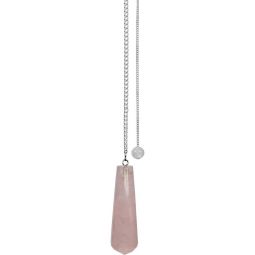 Gemstone Pendulum Faceted Tear Drop - Rose Quartz (Each)