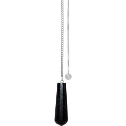 Gemstone Pendulum Faceted Tear Drop - Black Tourmaline (Each)