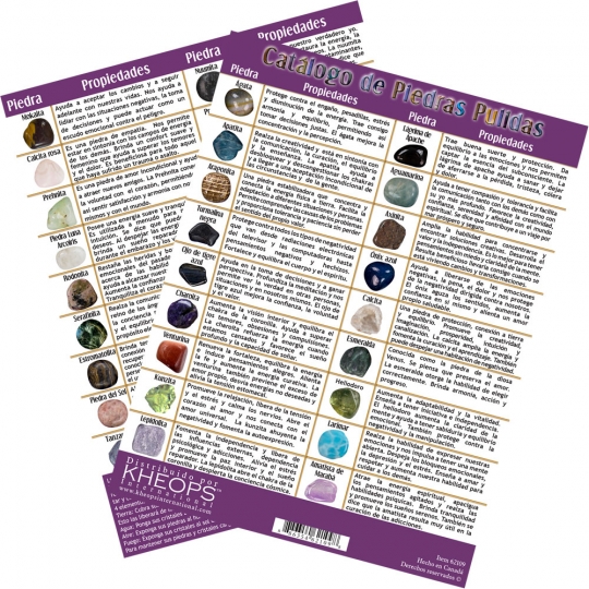 Information Chart Spanish Tumbled Stones #2  (Each)