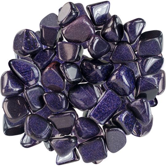 Tumbled Stones-Blue Goldstone (1 lb)