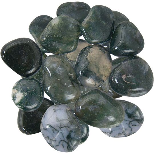 Tumbled stone Green Moss Agate (lb)