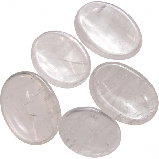 Worry Stones Clear Quartz (pack of 12)