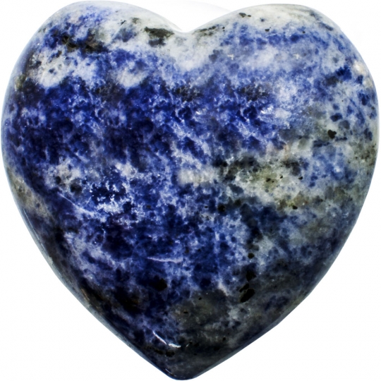 Puffed Gemstone Heart - Sodalite (each)