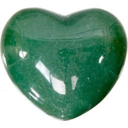Puffed Gemstone Heart - Green Aventurine (each)