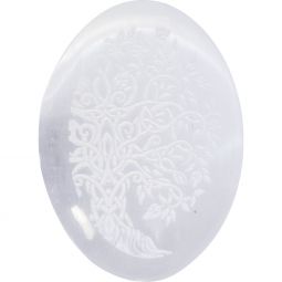 Selenite Palm Stone - Tree of Life (Each)