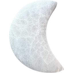Selenite Satin Spar Charging Plate - Crescent Moon (Each)