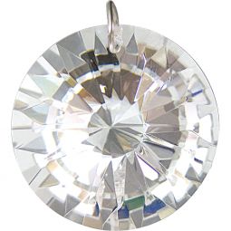 Prism Crystal 40mm Faceted Disc CL (Each)