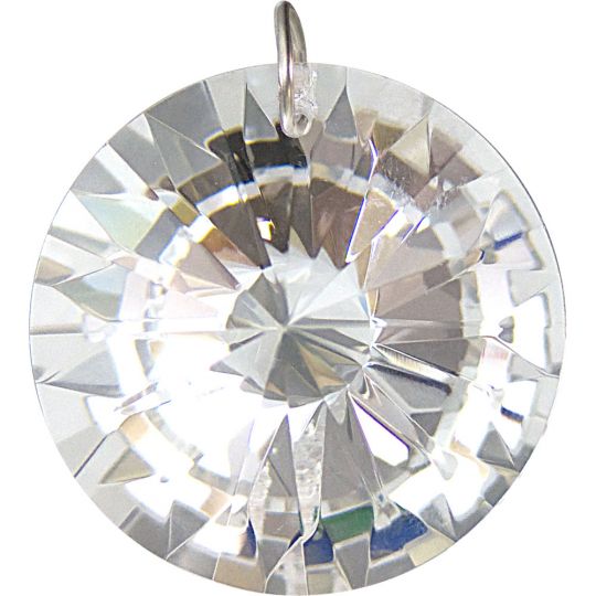 Prism Crystal 40mm Faceted Disc CL (Each)