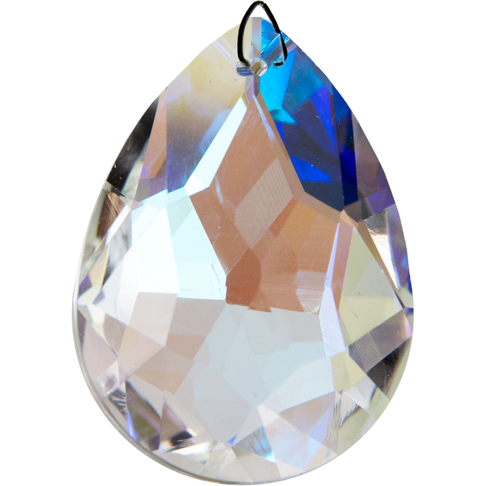 Prism Crystal 50 mm Deluxe Faceted Pear AB (each)