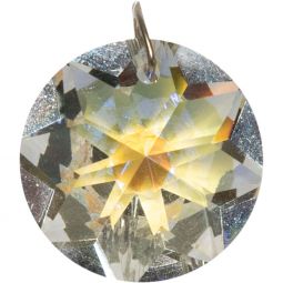 Prism Crystal 22mm Faceted Disc AB (Each)