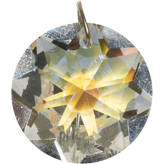 Prism Crystal 22mm Faceted Disc AB (Each)