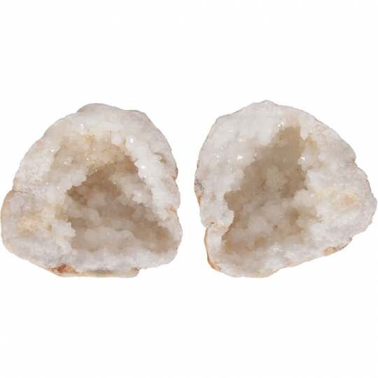Rock Specimen  Geode Matching Halves Crystal Calcite (pair)