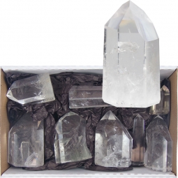 Gemstone Polished Top Points by the Flat - Clear Quartz (3 lb)