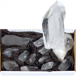 Crystal Points by the Flat Rough Clear Quartz (3 lbs)
