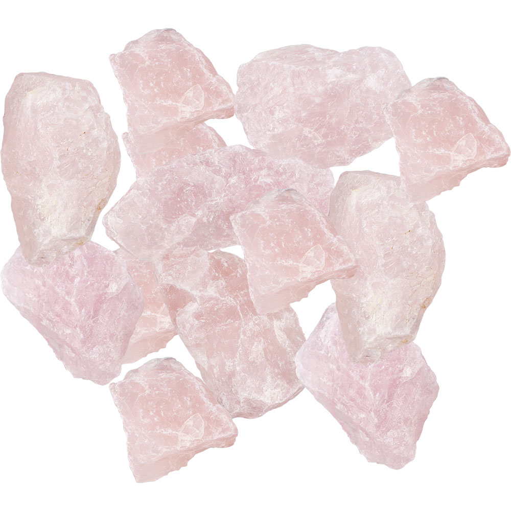 Rough PCs Rose Quartz (3 lbs)