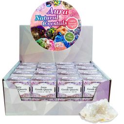 Angel Aura Quartz Geode w/ Gift Box (Display of 32)