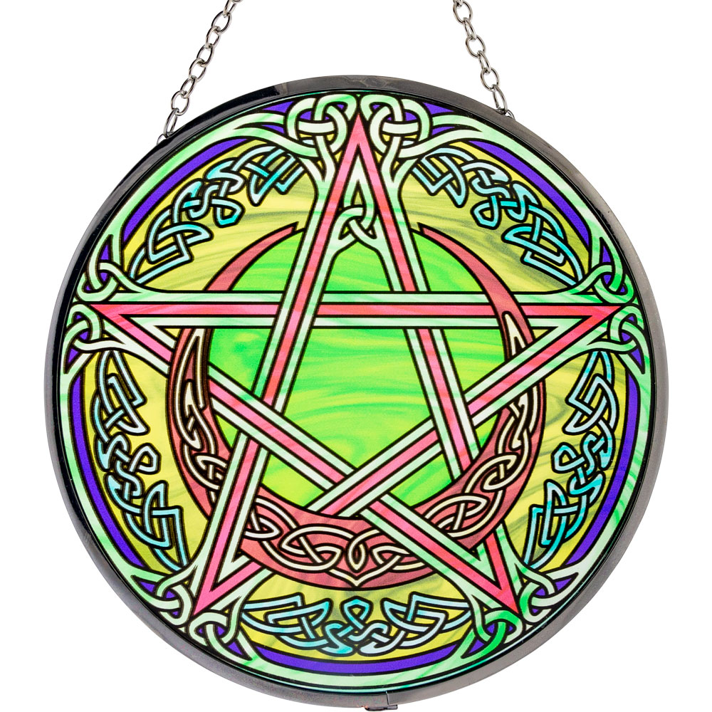 Glass SUNCATCHER 6in - Pentacle Celtic (Each)