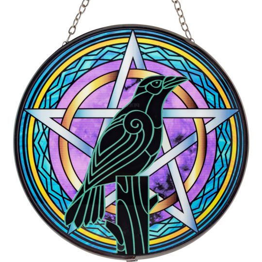 Glass Suncatcher 6in - Raven (Each)