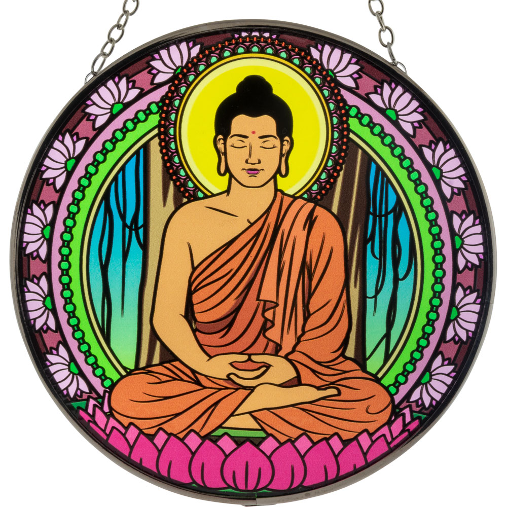 Glass SUNCATCHER 6in - Buddha (Each)