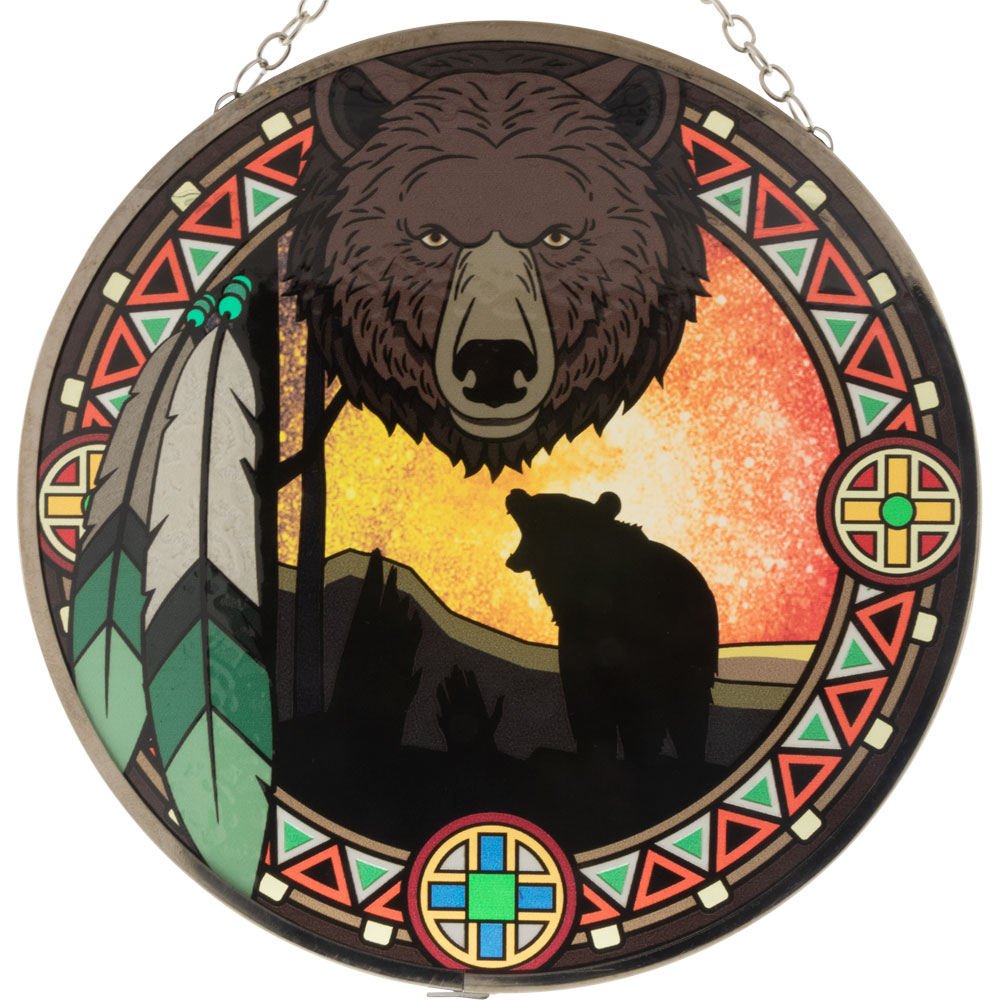 Glass SUNCATCHER 6in - Bear Spirit (Each)