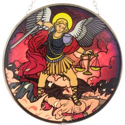 Glass Suncatcher 6in - Saint Michael (Each)