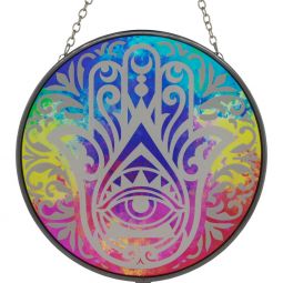 Glass Suncatcher 6in - Fatima Hand (Each)
