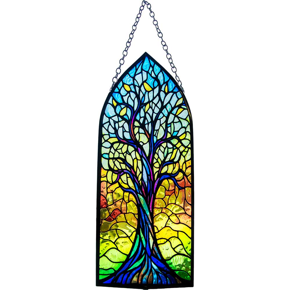 Glass SUNCATCHER 20in Cathedral  - Tree of Life (Each)