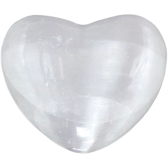 Gemstone Carving Large 3-inch Heart White Selenite (each)