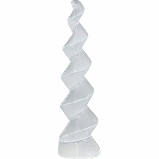 Gemstone Carving Standing Twist White Selenite (each)