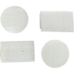 EMF Cell Phone Protection Disc & Plate - Selenite (Set of 4)