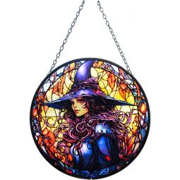 Glass Suncatcher 6in - Mystical Witch (Each)