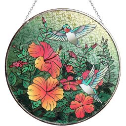 Glass Suncatcher 12in - Hummingbirds (Each)