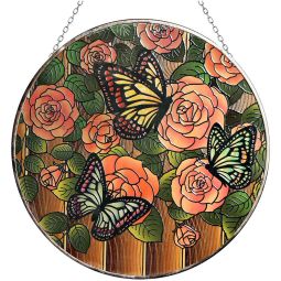 Glass Suncatcher 12in - Butterflies (Each)