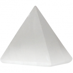 Gemstone Carving Pyramid White Selenite (Each)