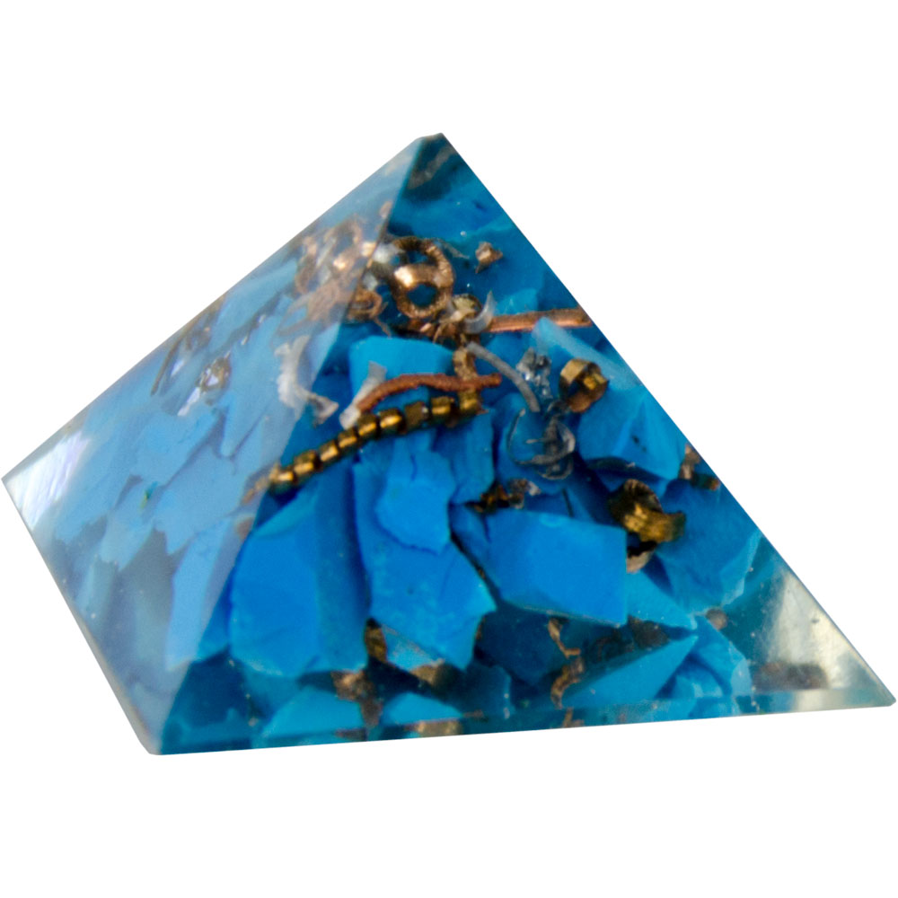 Orgone RESIN Pyramid Firozi (Indian Turquoise) - Throat Chakra (each)