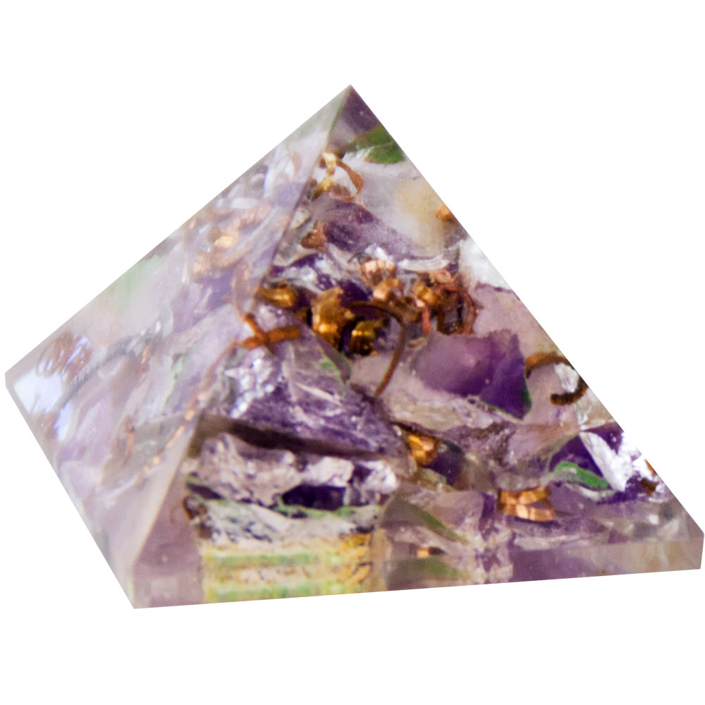 Orgone Resin Pyramid AMETHYST - Crown Chakra (each)