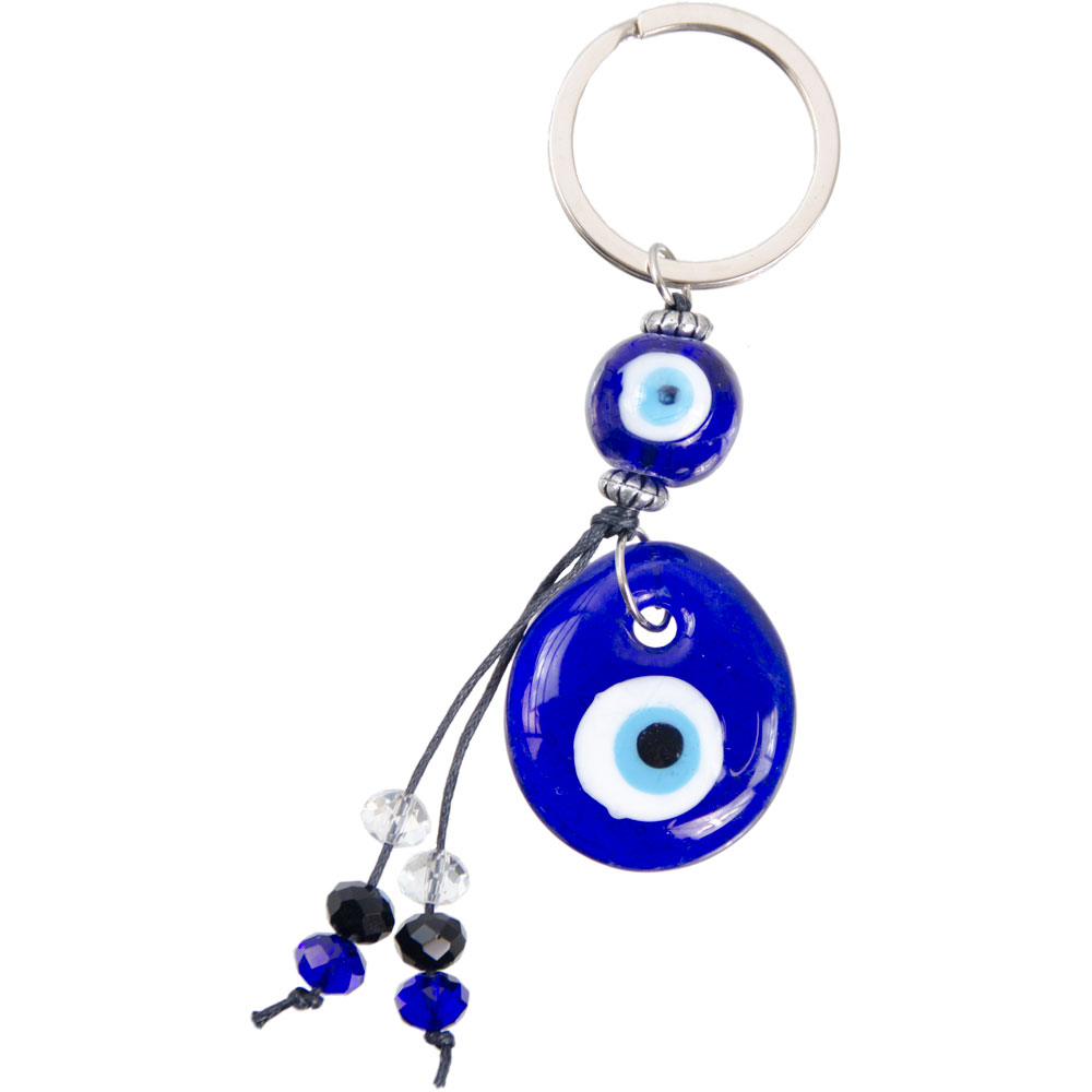 Evil Eye Talisman Key RING Glass Evil Eye (Each)