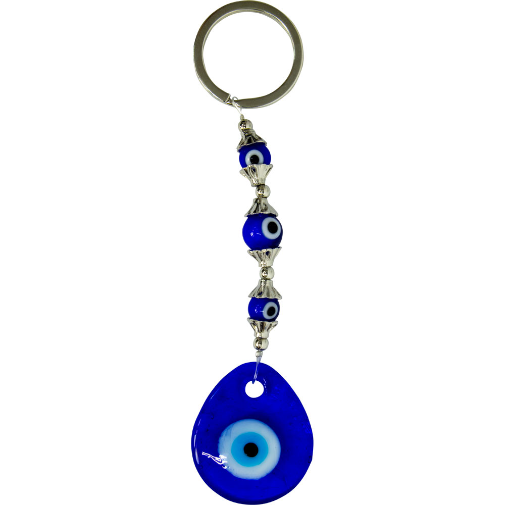 Evil Eye Talisman Key RING - Evil Eye Teardrop (Each)