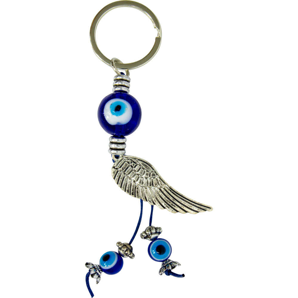 Evil Eye Talisman Key RING - Angel Wing (Each)