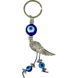 Evil Eye Talisman Key Ring - Angel Wing (Each)