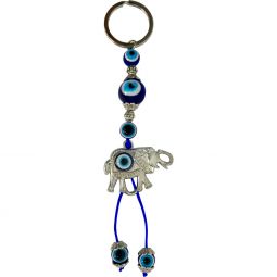 Evil Eye Talisman Key Ring - Elephant w/ Evil Eye (Each)