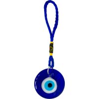 Glass Evil Eye Talisman 1.5-inch Round Blue (each)