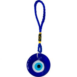 Glass Evil Eye Talisman 1.25in Round Blue (Each)