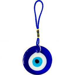 Glass Evil Eye Talisman 2.25in Round Blue (Each)