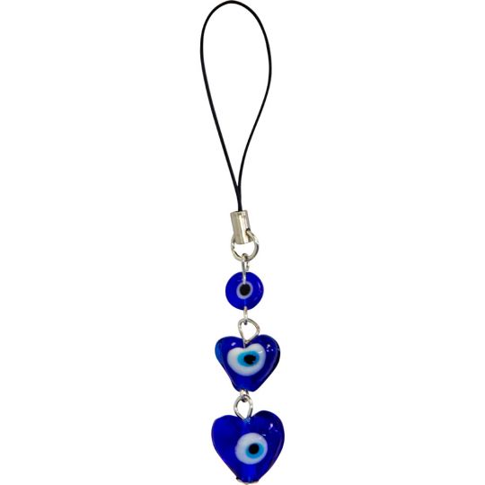 Evil Eye Talisman Cell Holder - Triple Heart (Each)