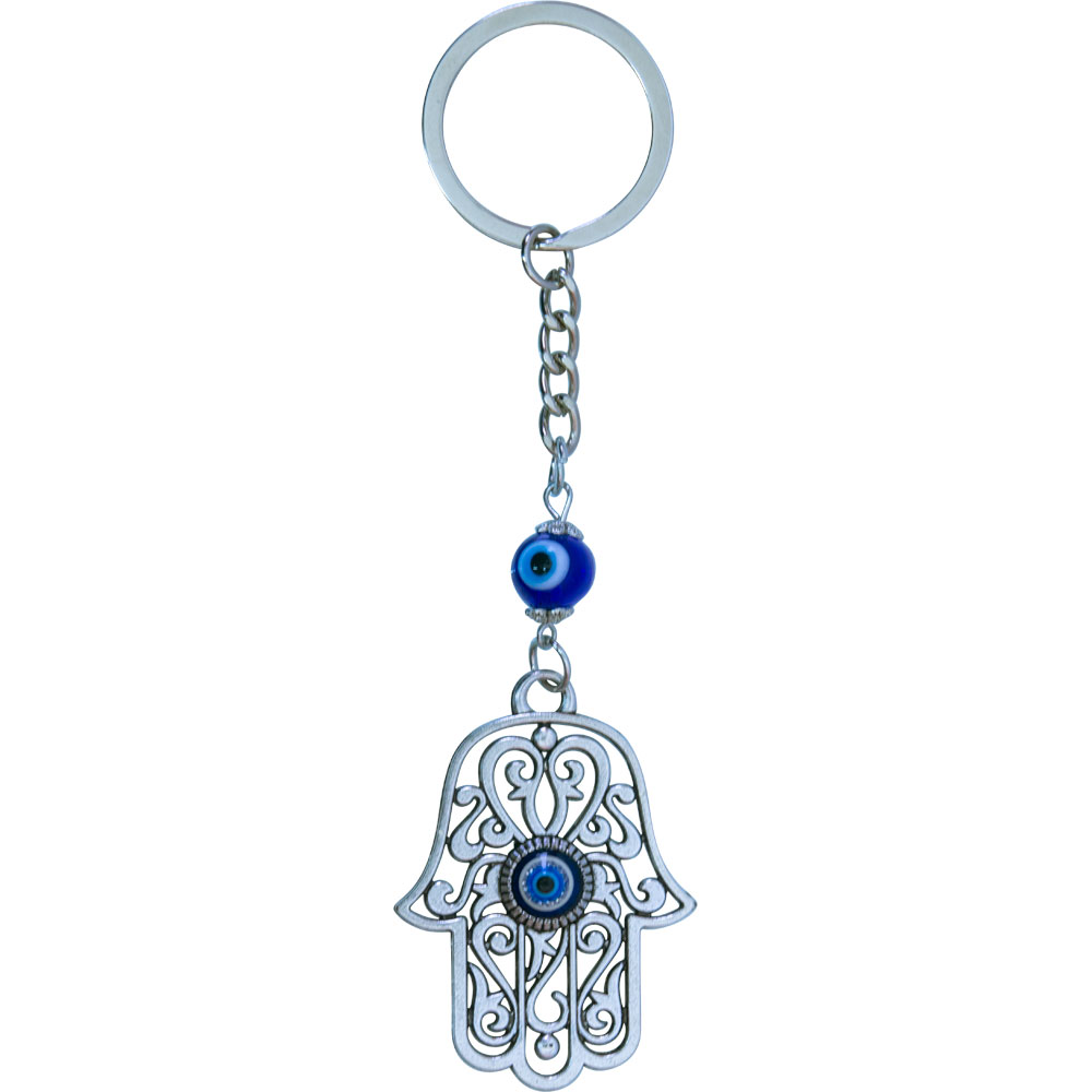 Evil Eye Talisman Key RING - Fatima Hand w/ Mini Eye (Each)