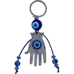 Evil Eye Talisman Key Ring - Fatima Hand w/ Tassels (Each)