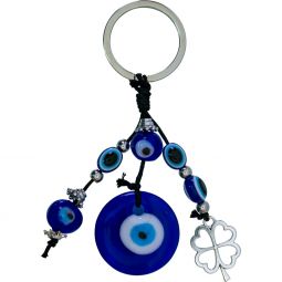 Evil Eye Talisman Key Ring - Lucky Clover (Each)