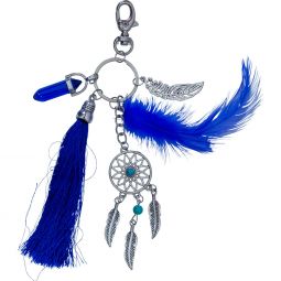 Dream Catcher Talisman Key Ring w/ Feather & Charms (Each)