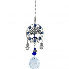 Metal Evil Eye Wall Hanging Talisman - Tree of Life w/ Crystal Sphere (Each)